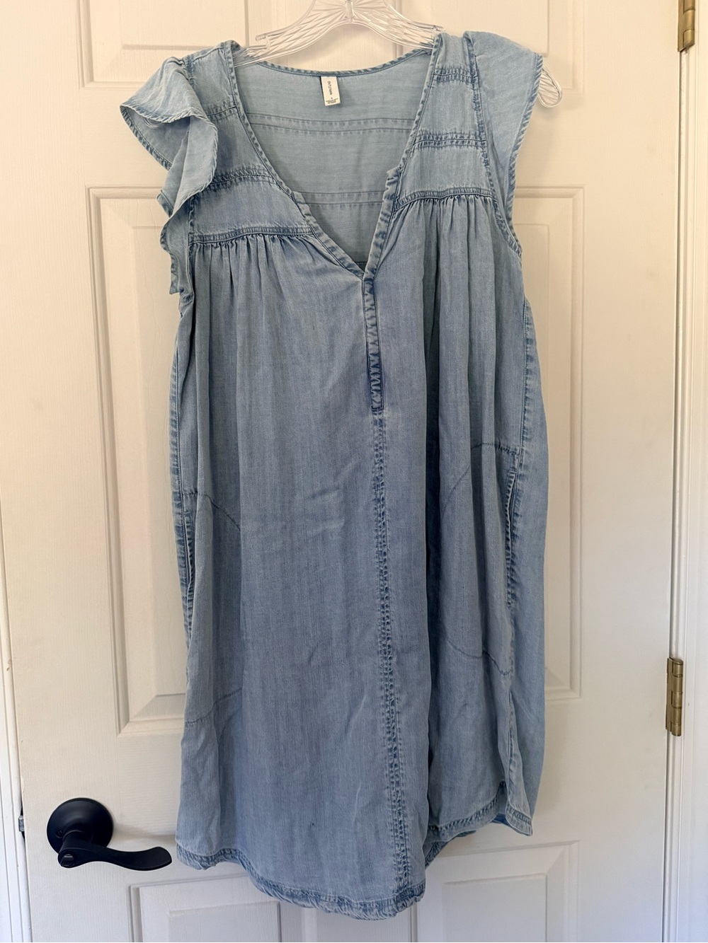 Gentle Fawn Light Blue Denim-Style Girls' Sundress